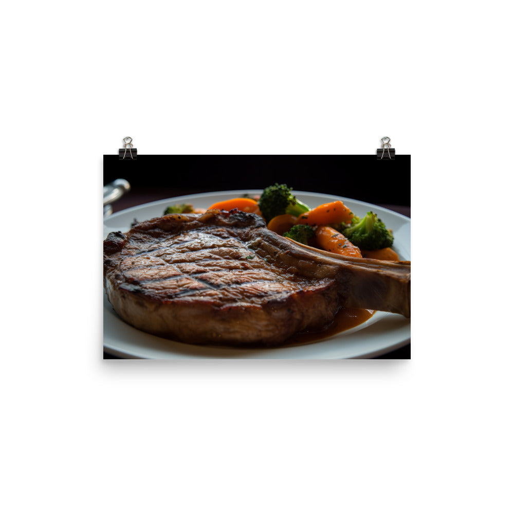 Grilled Ribeye photo paper poster - Posterfy.AI