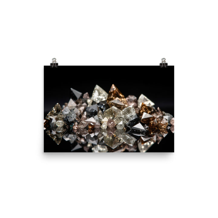 Sparkling White Diamond in Sunlight photo paper poster - Posterfy.AI