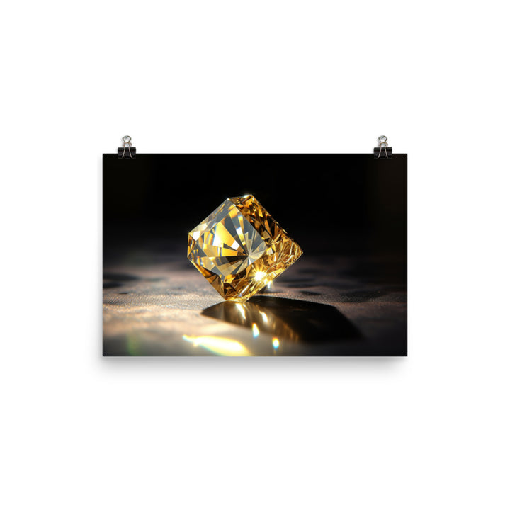 Radiant Yellow Diamond photo paper poster - Posterfy.AI