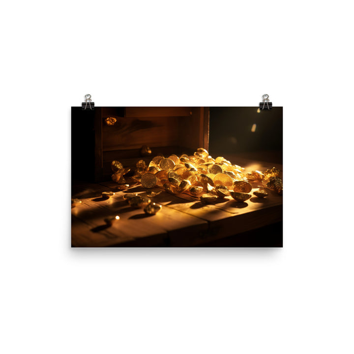 Golden Glow photo paper poster - Posterfy.AI