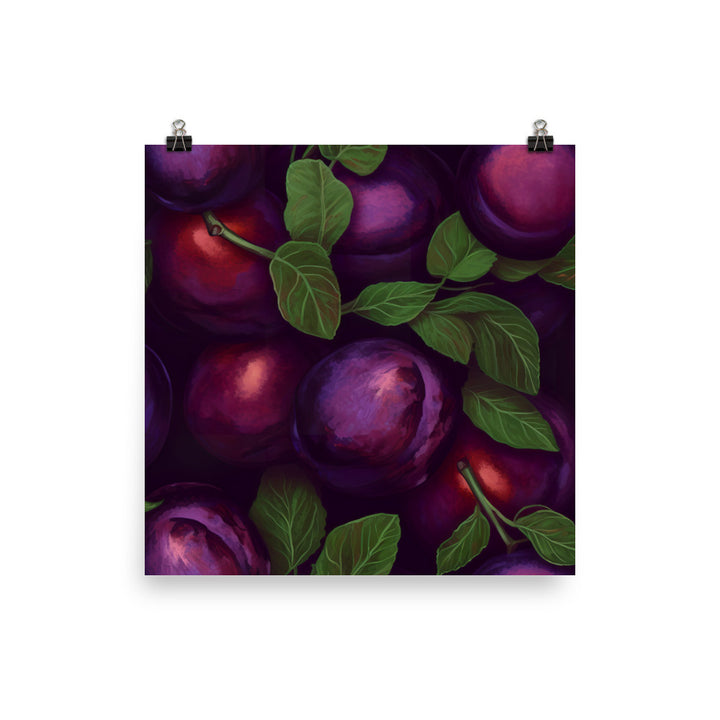 Plums Pattern photo paper poster - Posterfy.AI