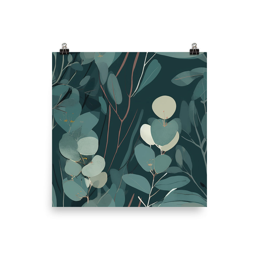 Eucalyptus Pattern photo paper poster - Posterfy.AI