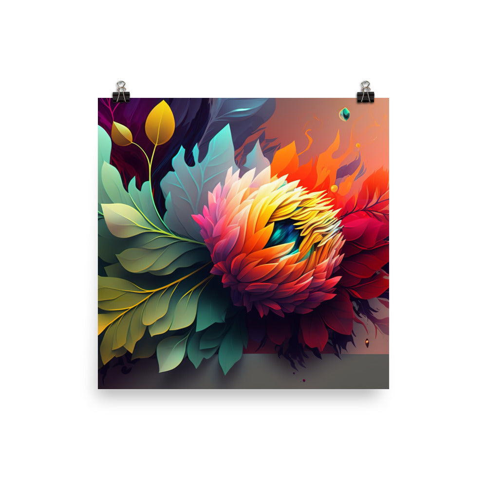 Colorful Flora photo paper poster - Posterfy.AI