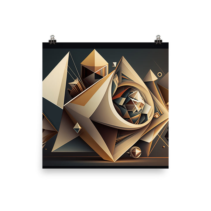 Contemporary Geometric Wall Art photo paper poster - Posterfy.AI