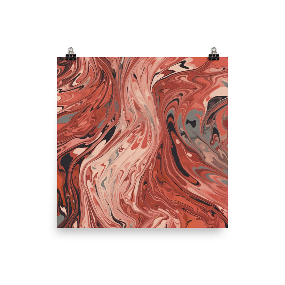 Marbled Pattern photo paper poster - Posterfy.AI