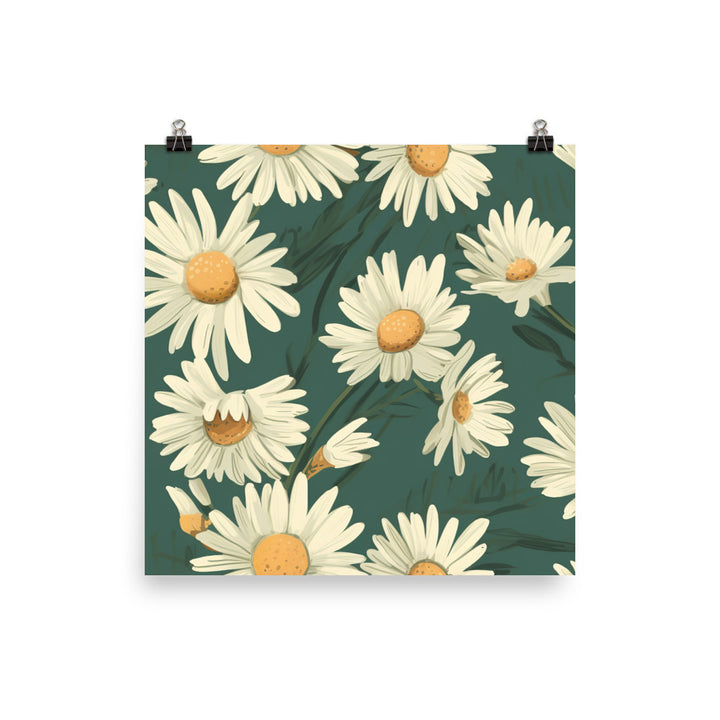 Daisy Pattern photo paper poster - Posterfy.AI