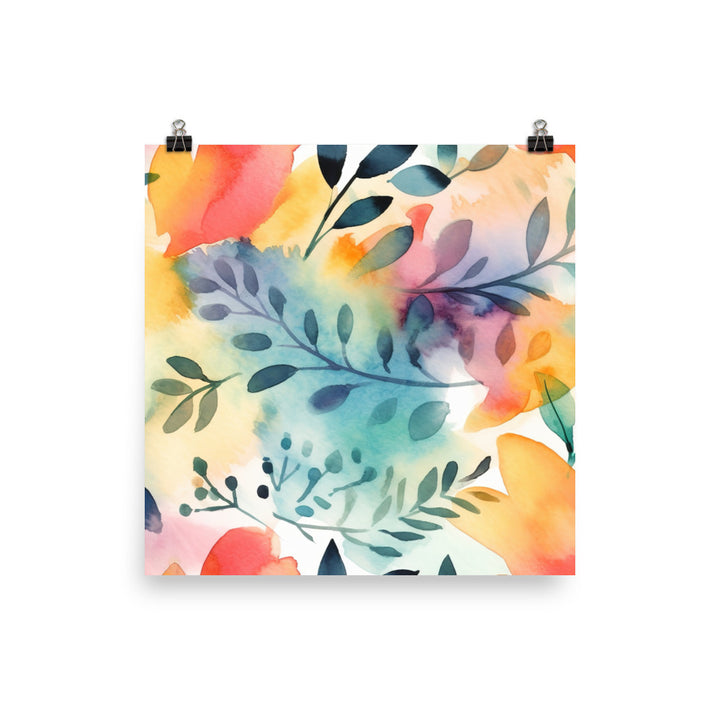 Watercolor Pattern photo paper poster - Posterfy.AI