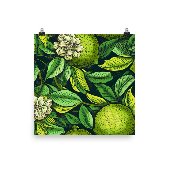 Limes Pattern photo paper poster - Posterfy.AI