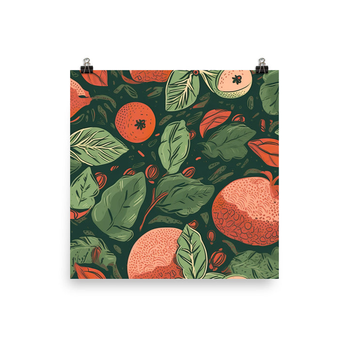 Guava Pattern photo paper poster - Posterfy.AI