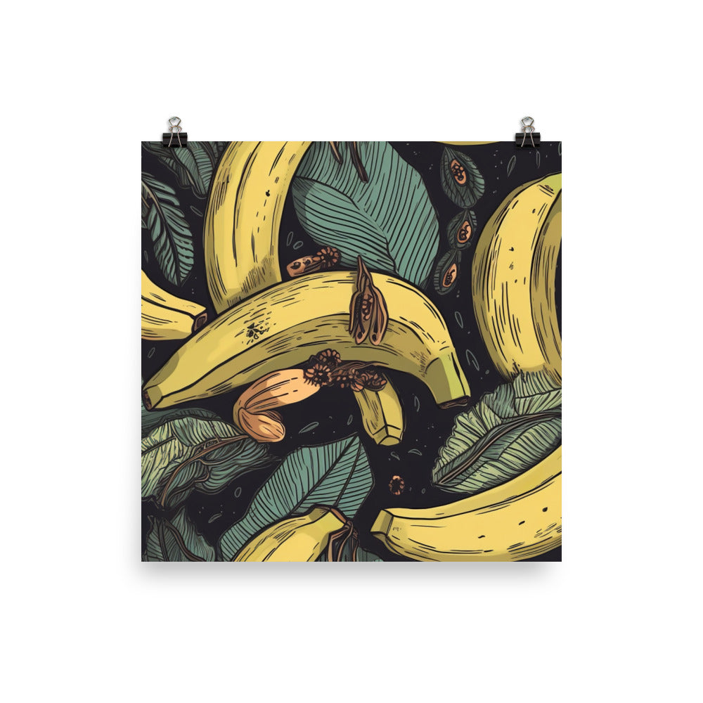 Bananas Pattern photo paper poster - Posterfy.AI