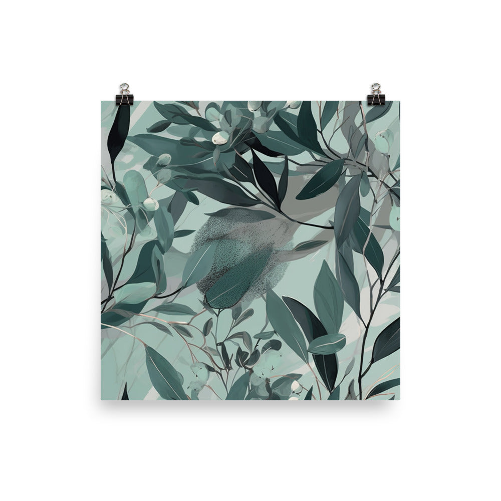 Eucalyptus Pattern photo paper poster - Posterfy.AI