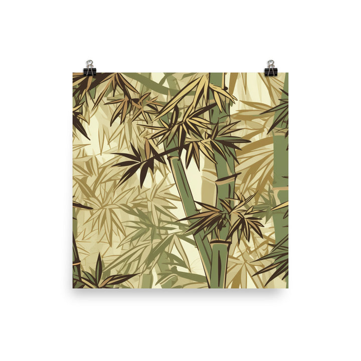 Bamboo Pattern photo paper poster - Posterfy.AI