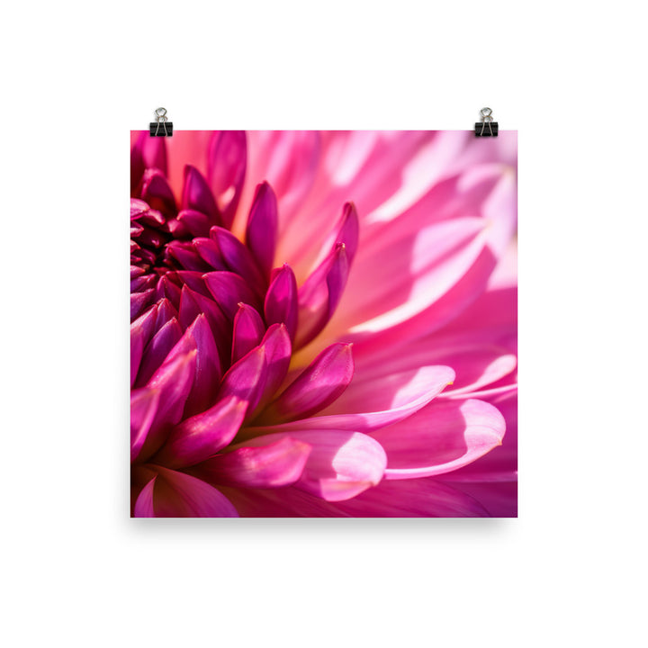 Vibrant Dahlia Under Sunlight photo paper poster - Posterfy.AI