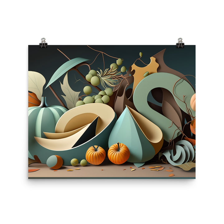 A contemporary still life painting inspired by nature photo paper poster - Posterfy.AI