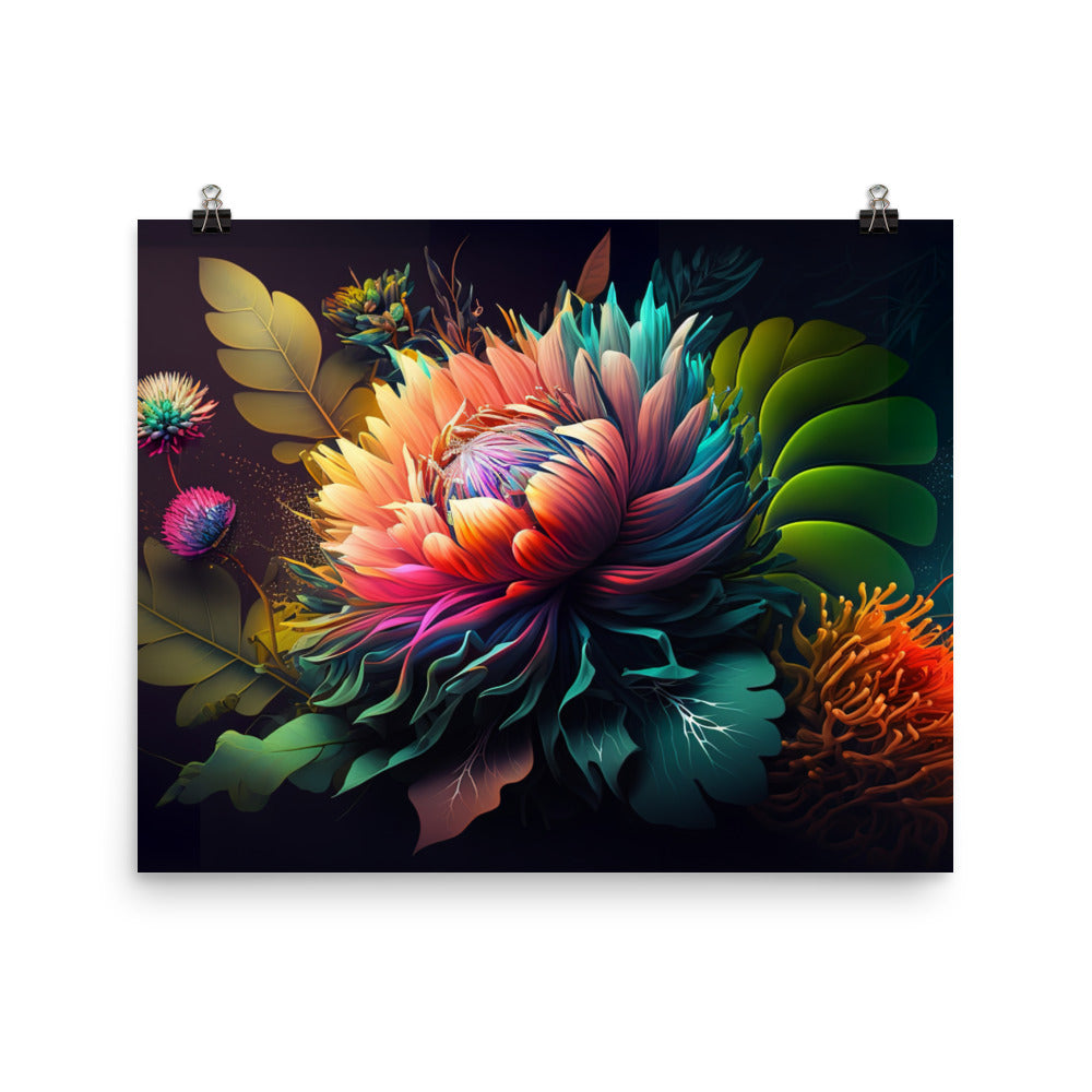Colorful Flora photo paper poster - Posterfy.AI