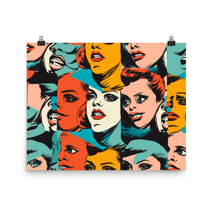 Pop Art Pattern photo paper poster - Posterfy.AI