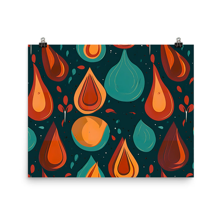 Droplet Pattern photo paper poster - Posterfy.AI