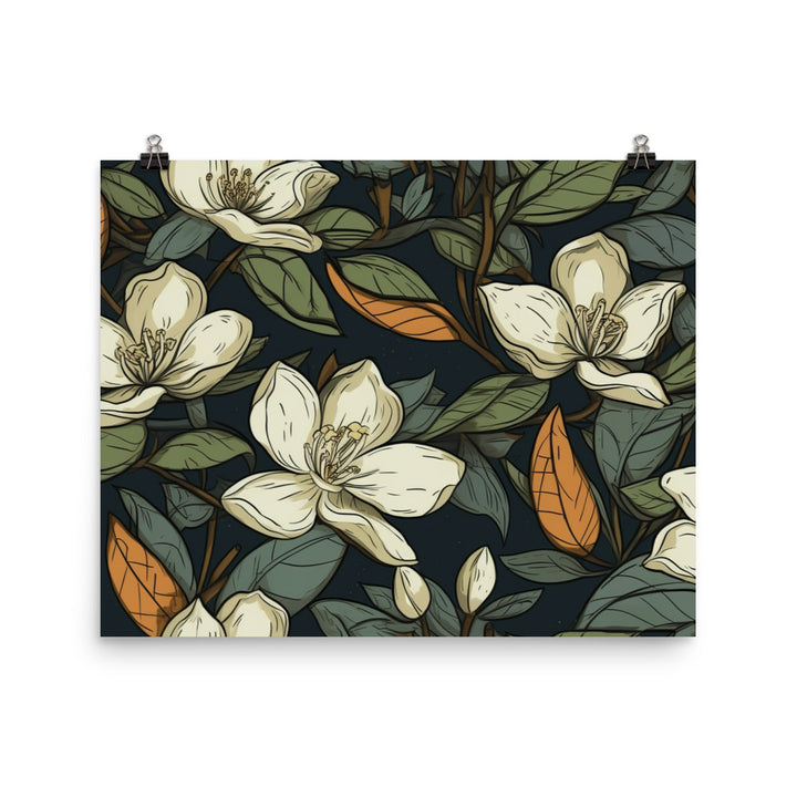 Jasmine Pattern photo paper poster - Posterfy.AI