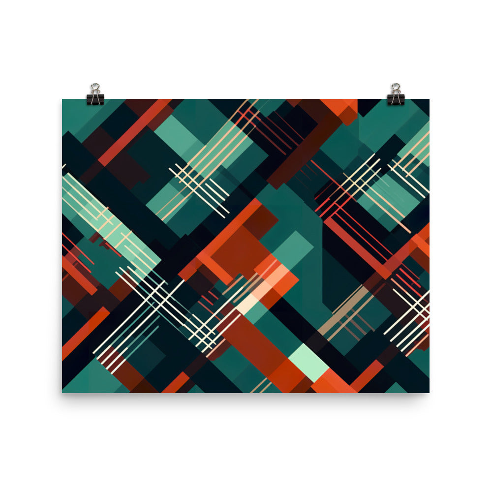 Plaid Pattern photo paper poster - Posterfy.AI