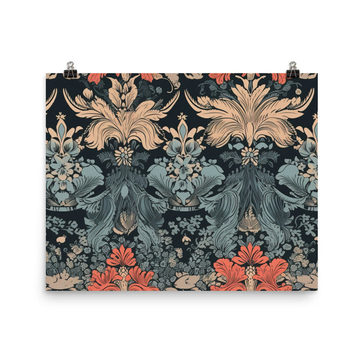 Damask Pattern photo paper poster - Posterfy.AI