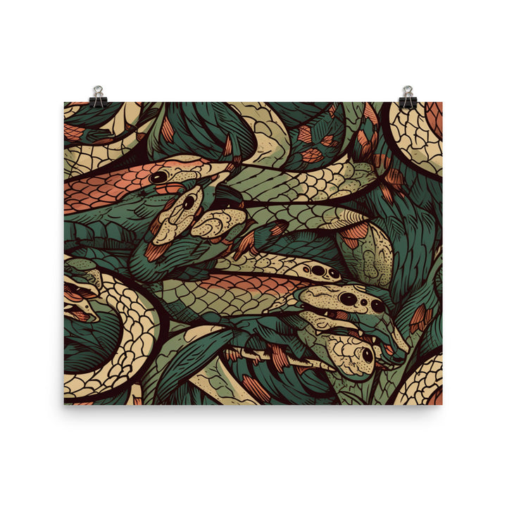 Snake slithers Pattern photo paper poster - Posterfy.AI
