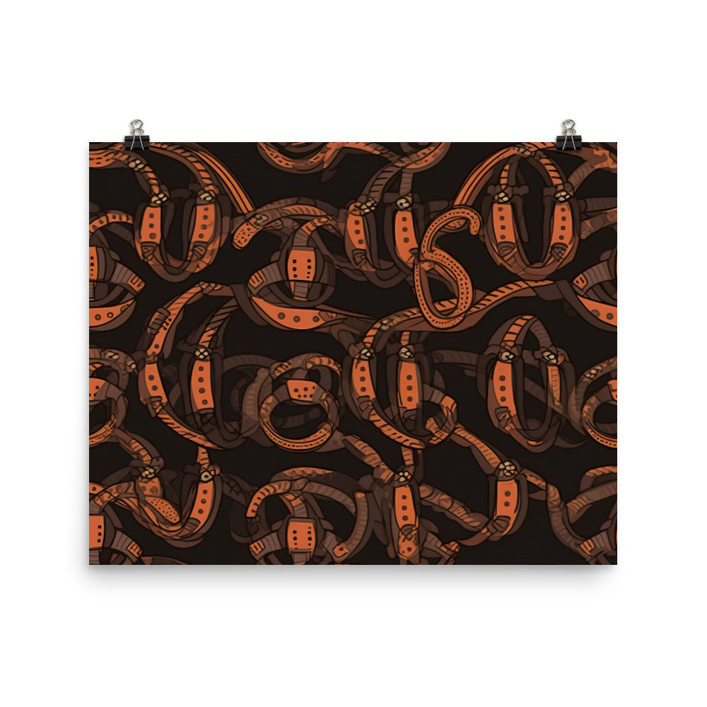 Horse shoes Pattern photo paper poster - Posterfy.AI