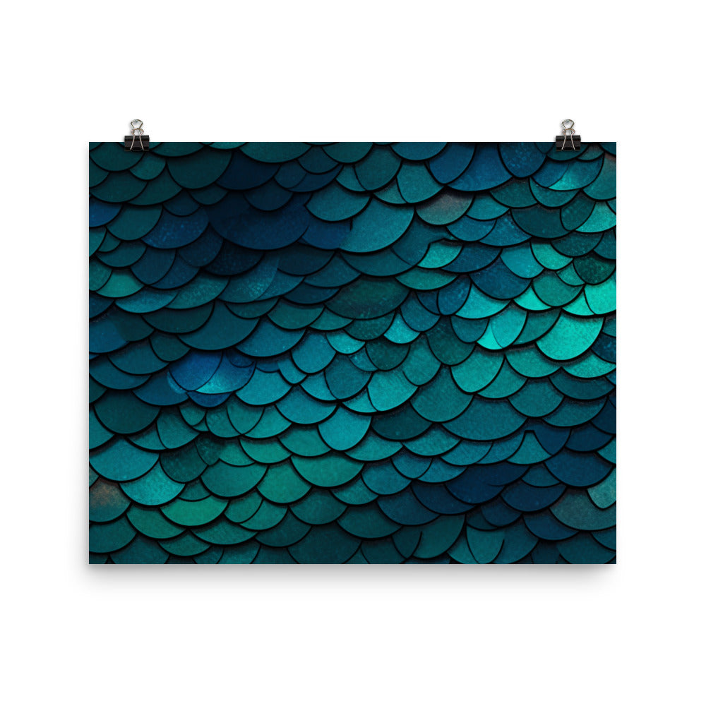 Fish scales Pattern photo paper poster - Posterfy.AI