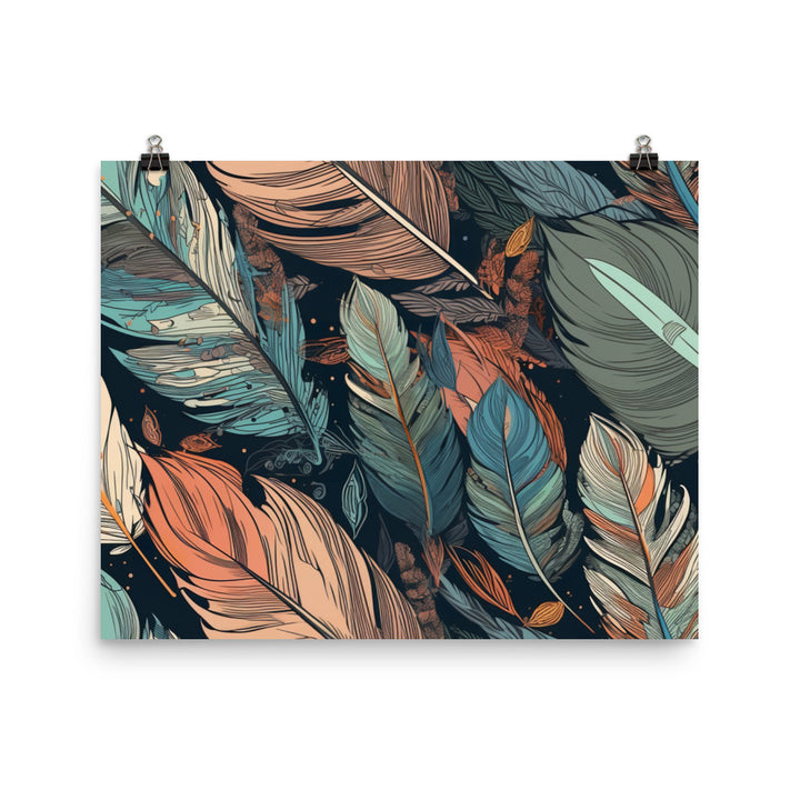 Bird feathers Pattern photo paper poster - Posterfy.AI