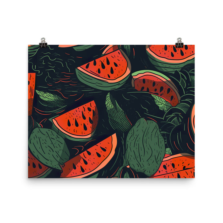 Watermelons Pattern photo paper poster - Posterfy.AI