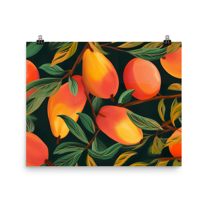 Mangoes Pattern photo paper poster - Posterfy.AI