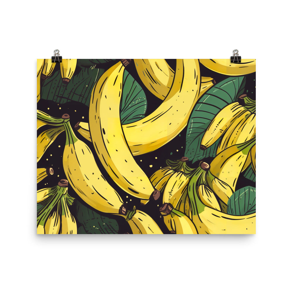 Bananas Pattern photo paper poster - Posterfy.AI