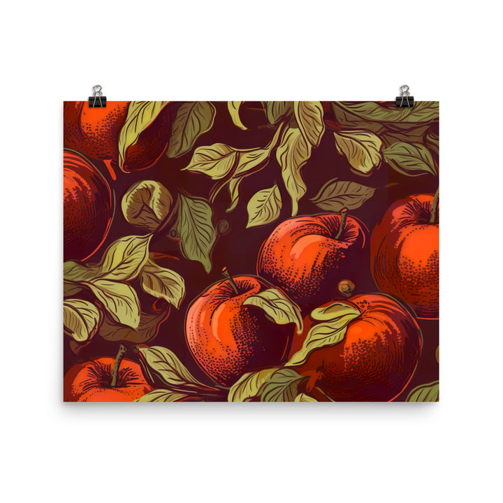 Apples Pattern photo paper poster - Posterfy.AI