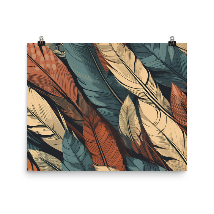 Feather Pattern photo paper poster - Posterfy.AI