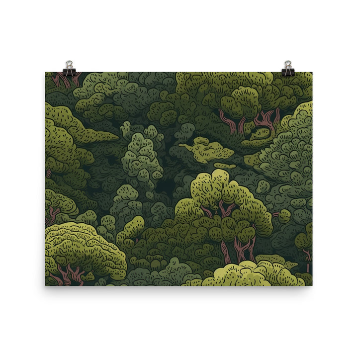 Moss Pattern photo paper poster - Posterfy.AI