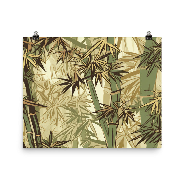 Bamboo Pattern photo paper poster - Posterfy.AI