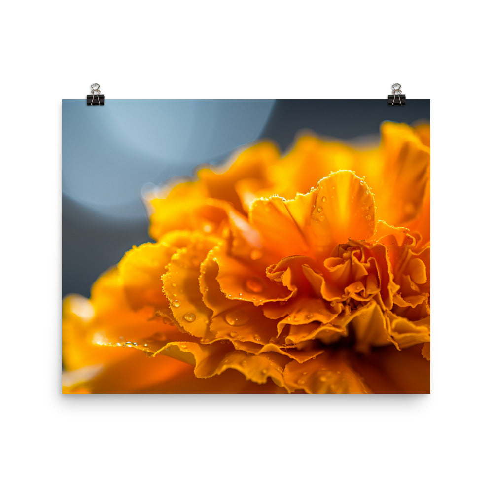 The Enchanting World of Marigolds photo paper poster - Posterfy.AI