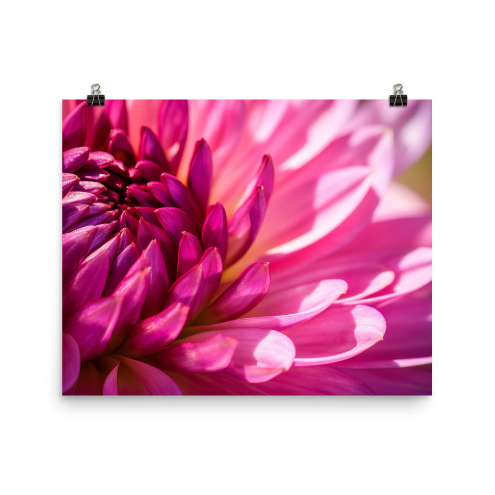 Vibrant Dahlia Under Sunlight photo paper poster - Posterfy.AI