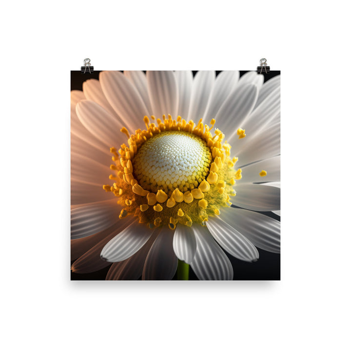 Get up close and personal with a daisy photo paper poster - Posterfy.AI