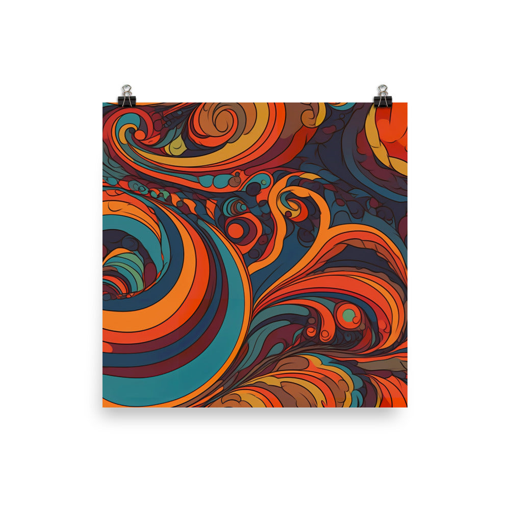 Psychedelic Pattern photo paper poster - Posterfy.AI