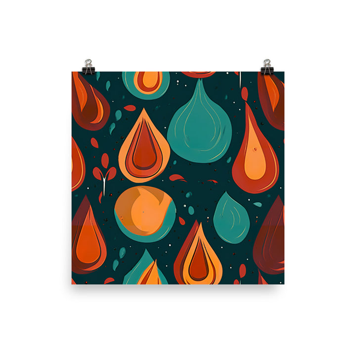 Droplet Pattern photo paper poster - Posterfy.AI