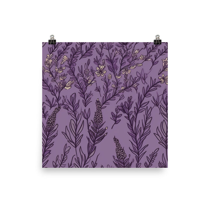 Lavender Pattern photo paper poster - Posterfy.AI