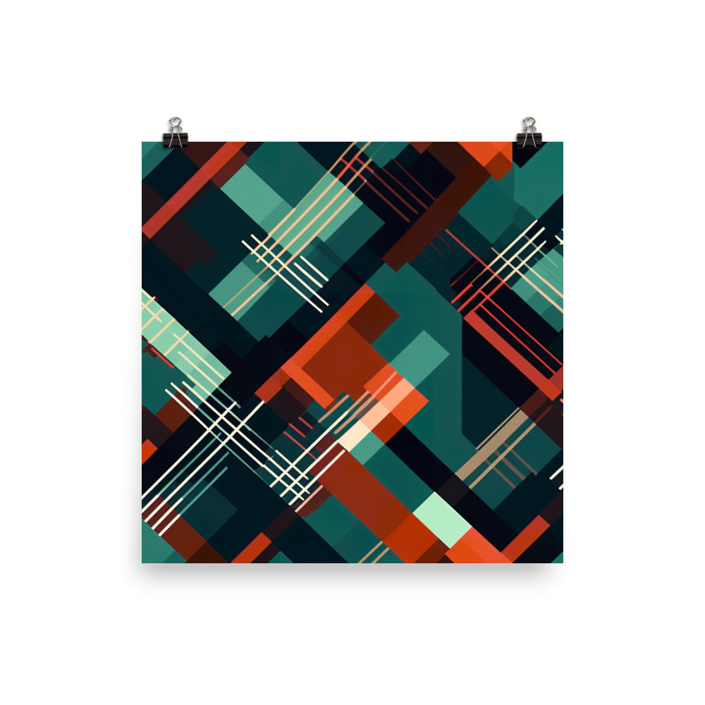 Plaid Pattern photo paper poster - Posterfy.AI