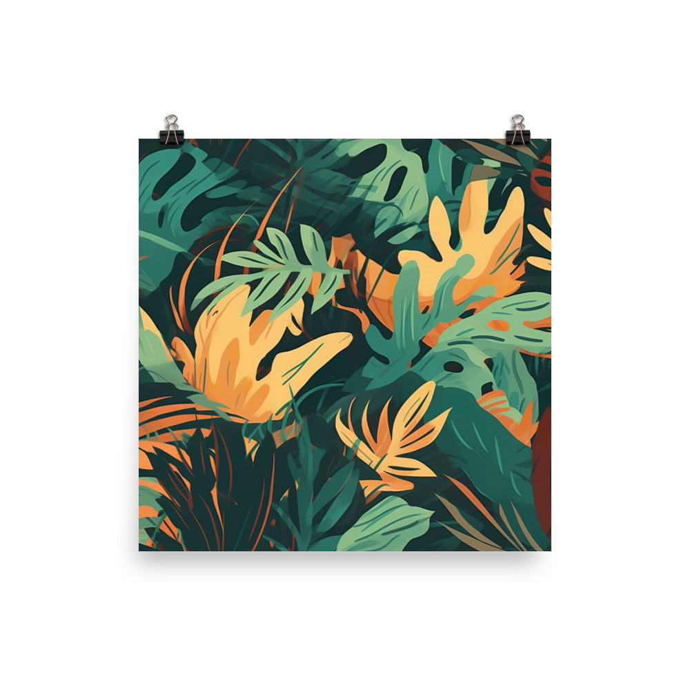 Jungle Pattern photo paper poster - Posterfy.AI