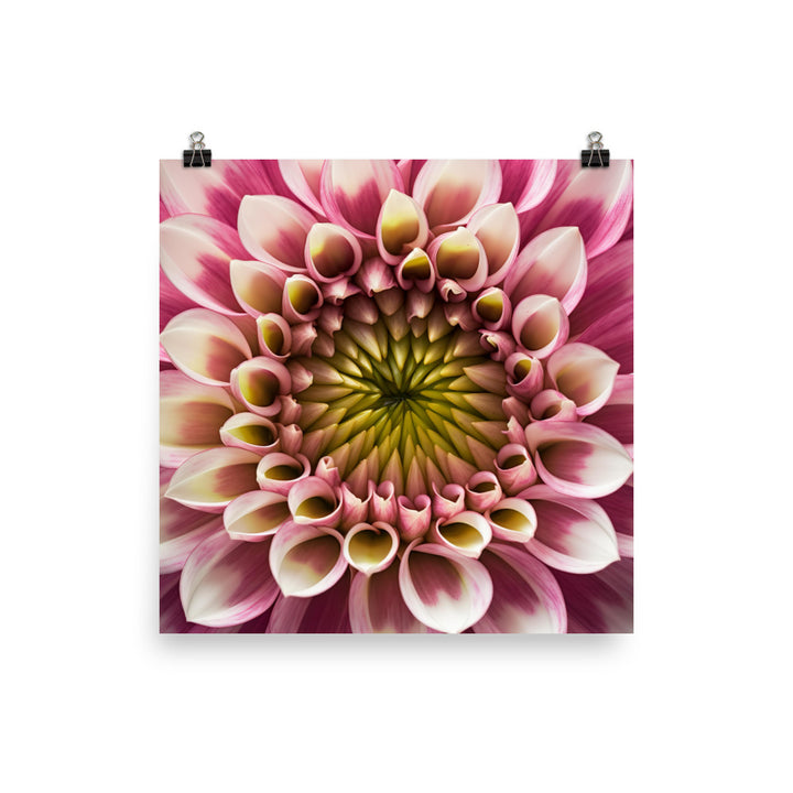 Close-Up of Dahlia Center photo paper poster - Posterfy.AI