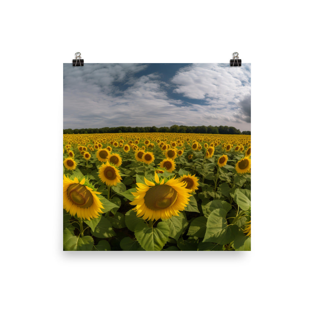 Sunflower Fields Forever photo paper poster - Posterfy.AI