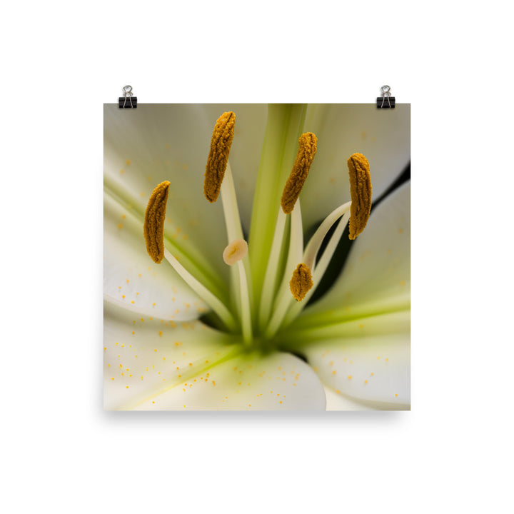 White Lily Close-Up photo paper poster - Posterfy.AI