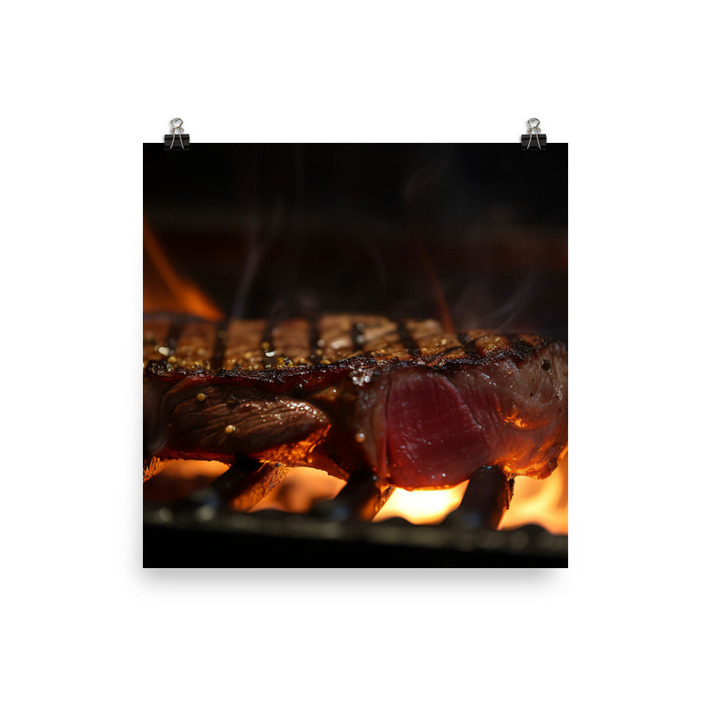 Sizzling Grill photo paper poster - Posterfy.AI