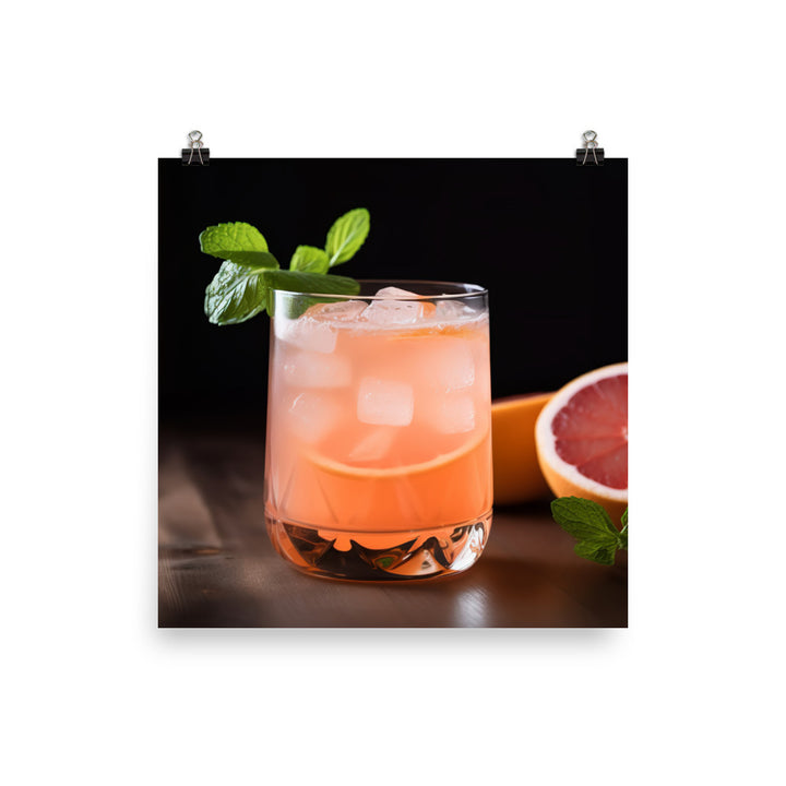 Grapefruit Mocktail photo paper poster - Posterfy.AI