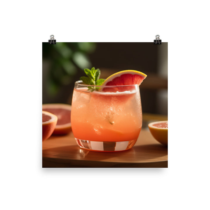 Grapefruit Mocktail photo paper poster - Posterfy.AI