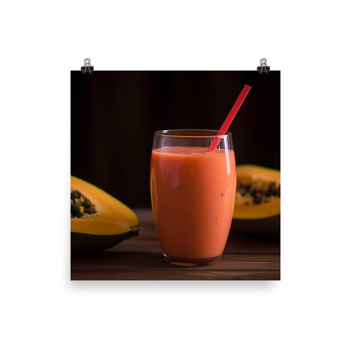 Papaya Smoothie photo paper poster - Posterfy.AI